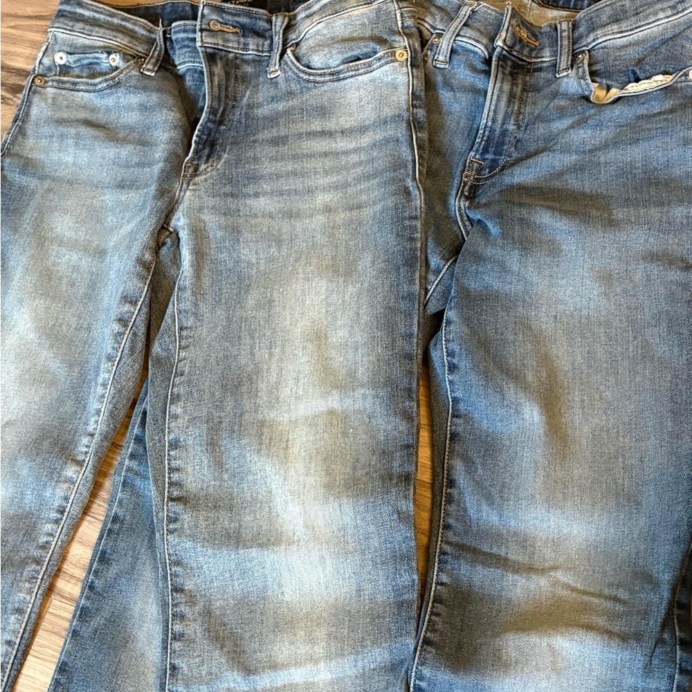 Lucky Brand Light Wash Blue Denim Jeans Trio